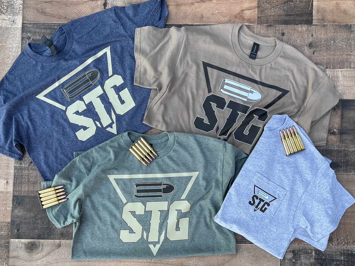 Sort Grey STG Logo Pocket Tshirt